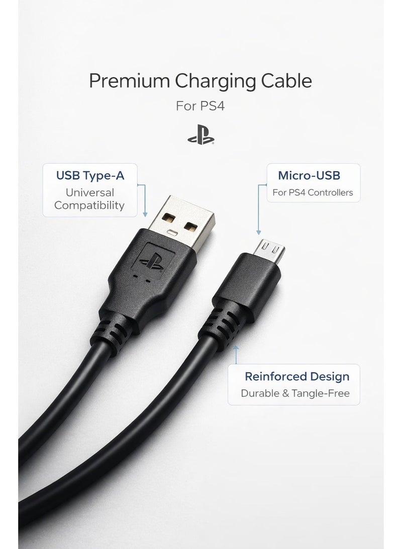 ASA Premium Charging Cable for PS4 Controller – USB to Micro USB, Fast Charge & Sync - Image 2